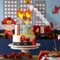 10 PACK Fire Truck Cake Topper, Fire Truck Birthday Party Supplies, Fire Cake Pick Fire Flame Cake Decorations, Paper Cards and Wooden Sticks Fake Campfire, Fire Truck Party Supplies